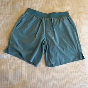 True Classic Athletic Shorts w/ Compression Liner Teal (Size M)
